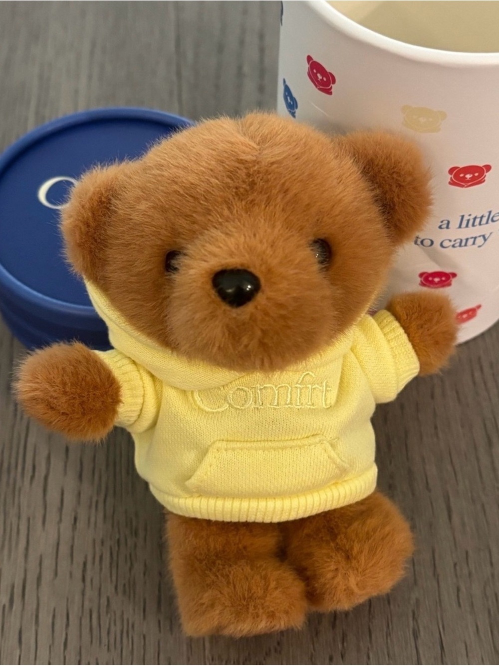💛🐻 NEW Comft Teddybear Keychain in Buttercream 💛 🐻